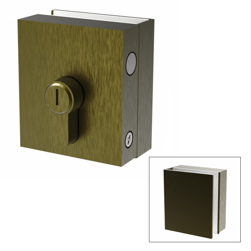 GGH Showcase Slip on Glass Door Lock