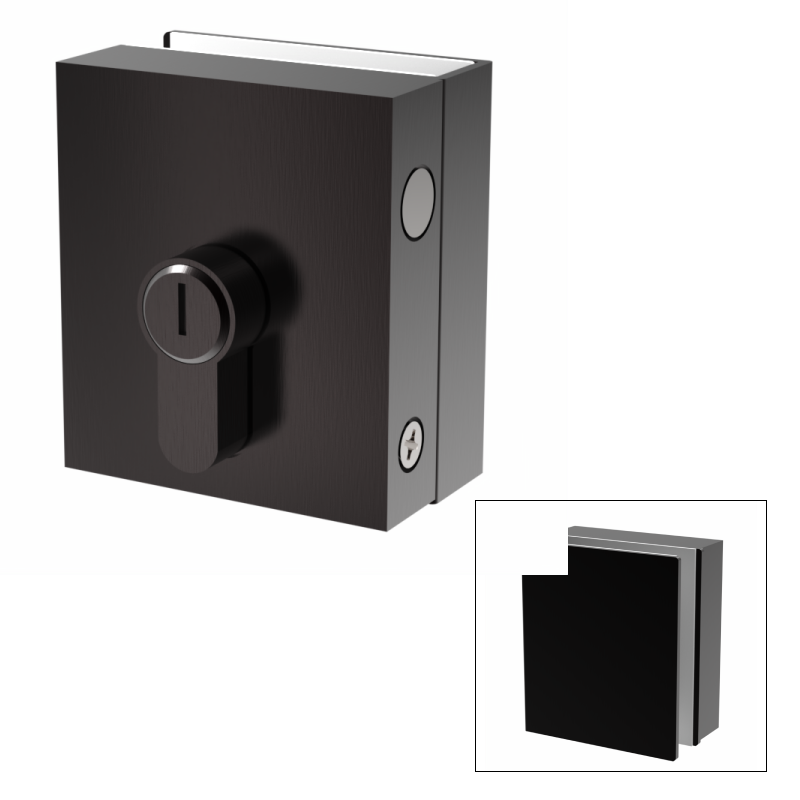 GGH Showcase Slip on Glass Door Lock