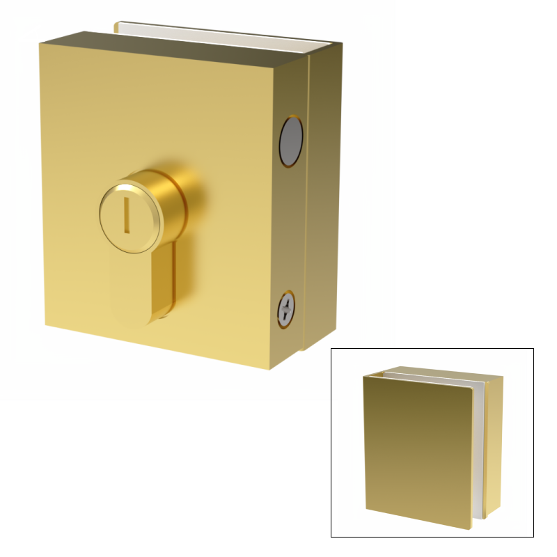GGH Showcase Slip on Glass Door Lock