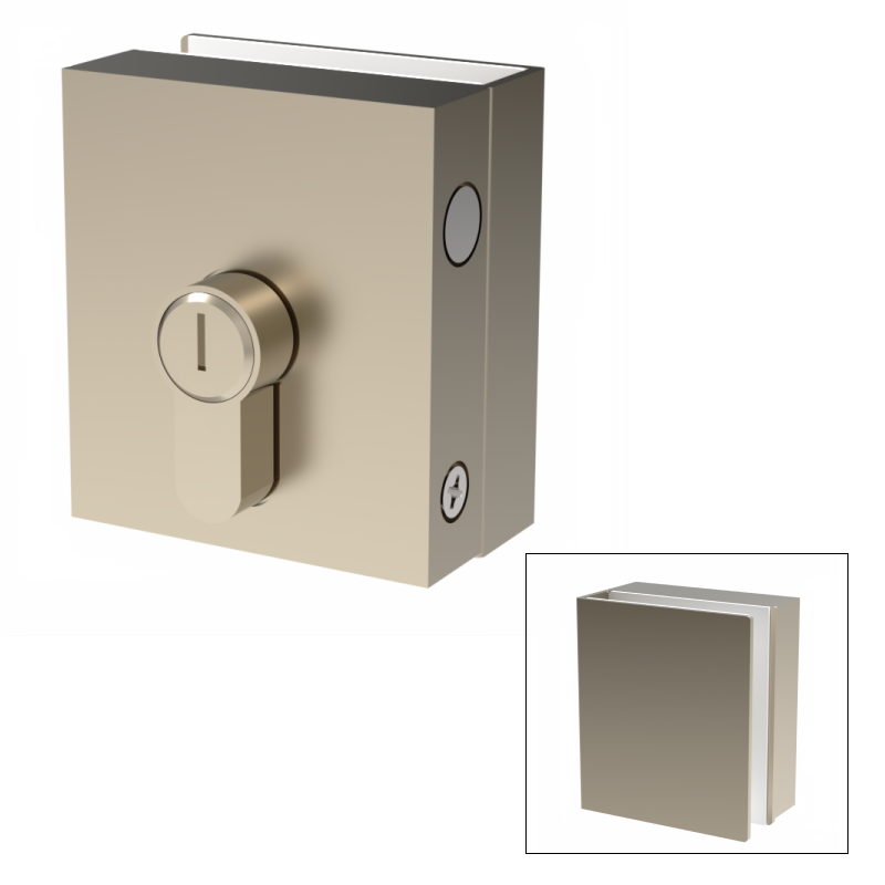 GGH Showcase Slip on Glass Door Lock