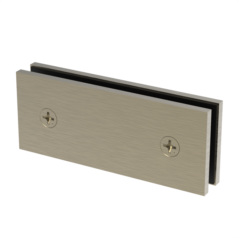 [SQC180] GGH Shower Clamp - Square - Transom Glass To Glass (Large) - 180° Fixed
