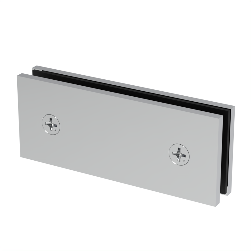 [SQC180] GGH Shower Clamp - Square - Transom Glass To Glass (Large) - 180° Fixed