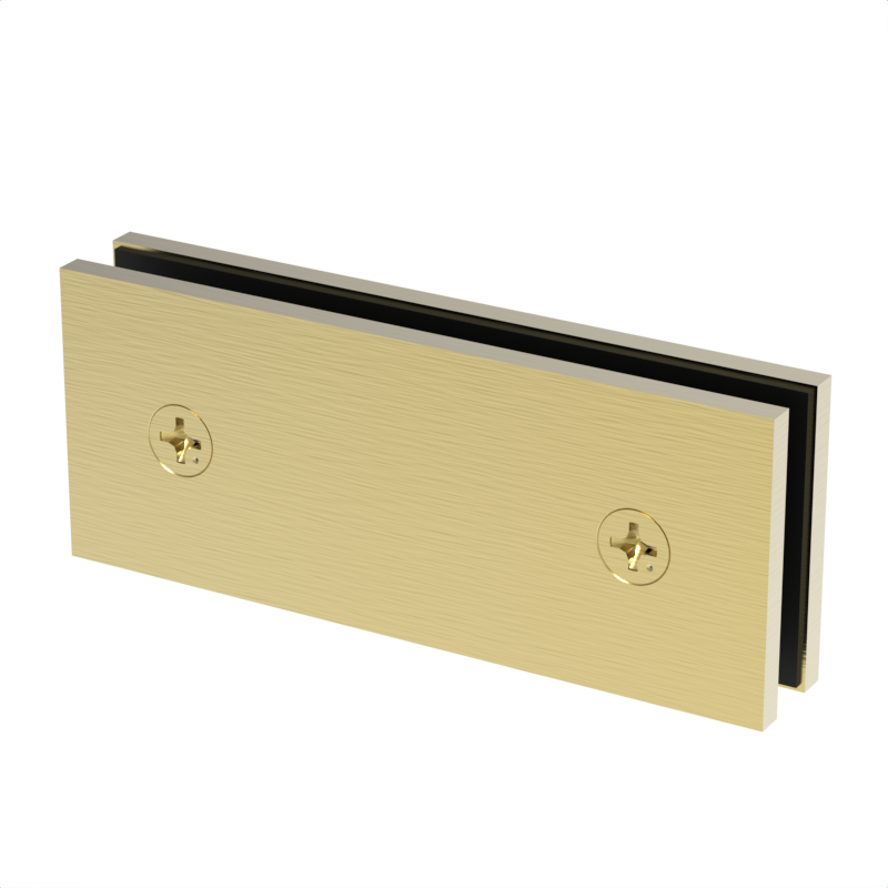 [SQC180] GGH Shower Clamp - Square - Transom Glass To Glass (Large) - 180° Fixed
