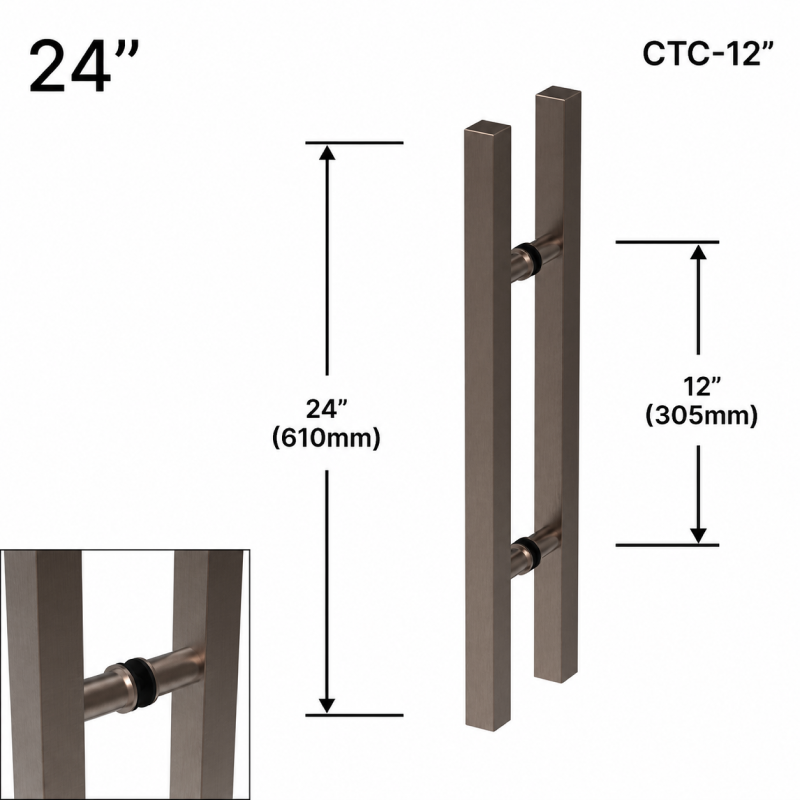 GGH Ladder Pull - 24" (12" CTC) - Square - Back To Back
