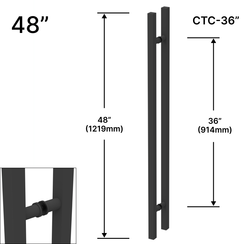 GGH Ladder Pull - 48" (36" CTC) -sqaure - Back To Back