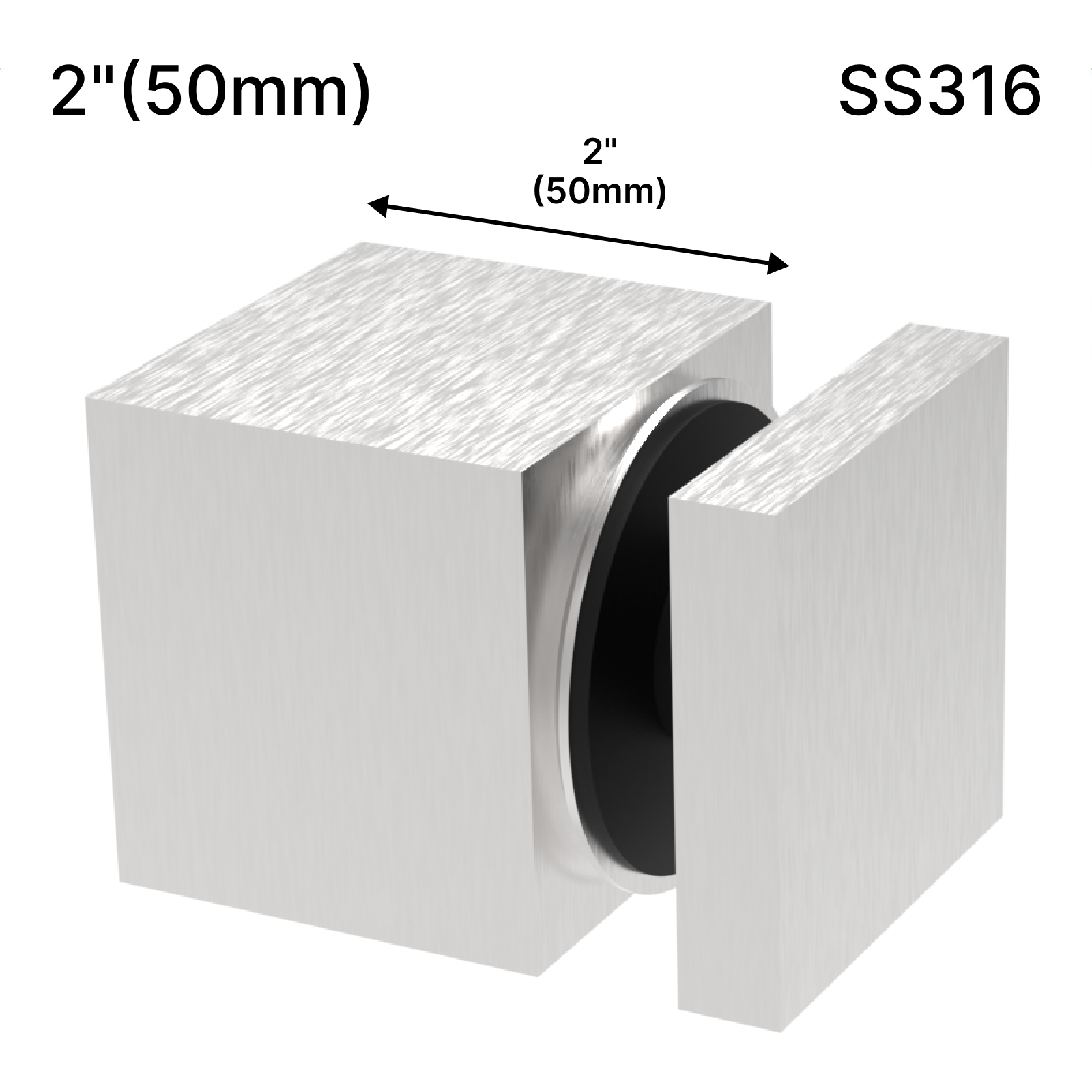 GGH Standoff - 2" X 2" Base Height (SS316)