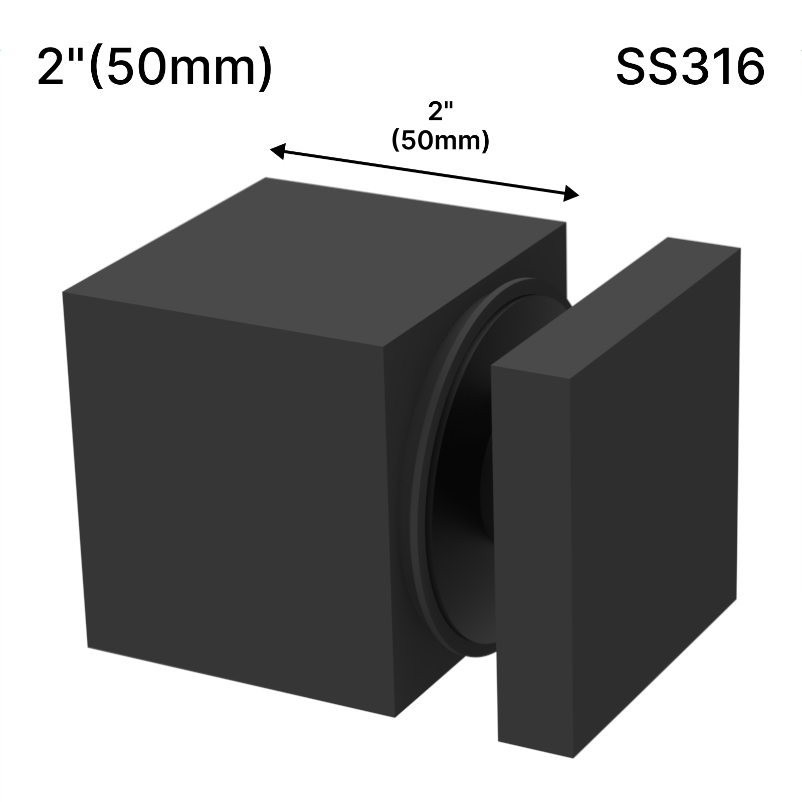 GGH Standoff - 2" X 2" Base Height (SS316)