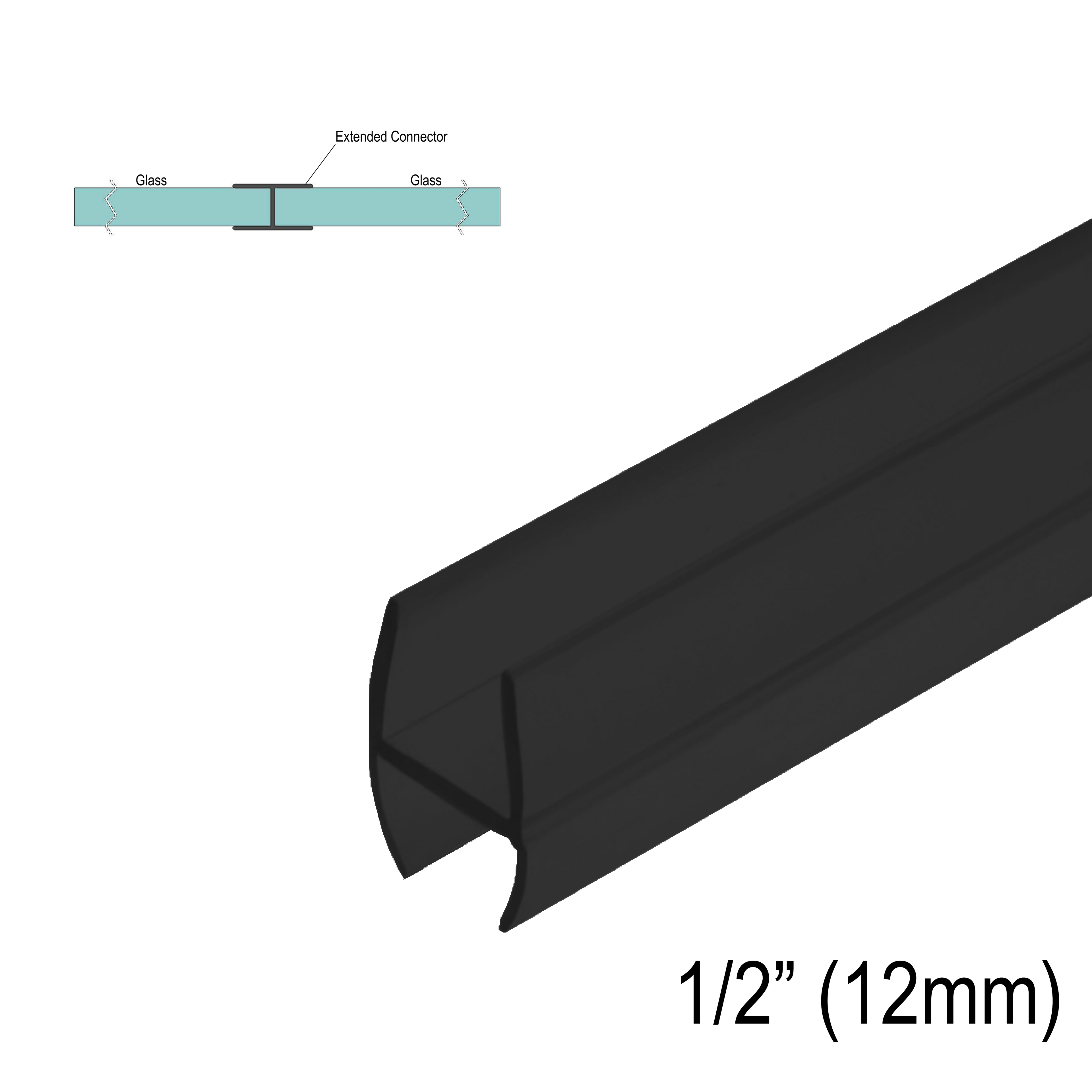 [SWPH12] GGH Shower Sweep - 'H' Seal for 1/2" Glass (95")