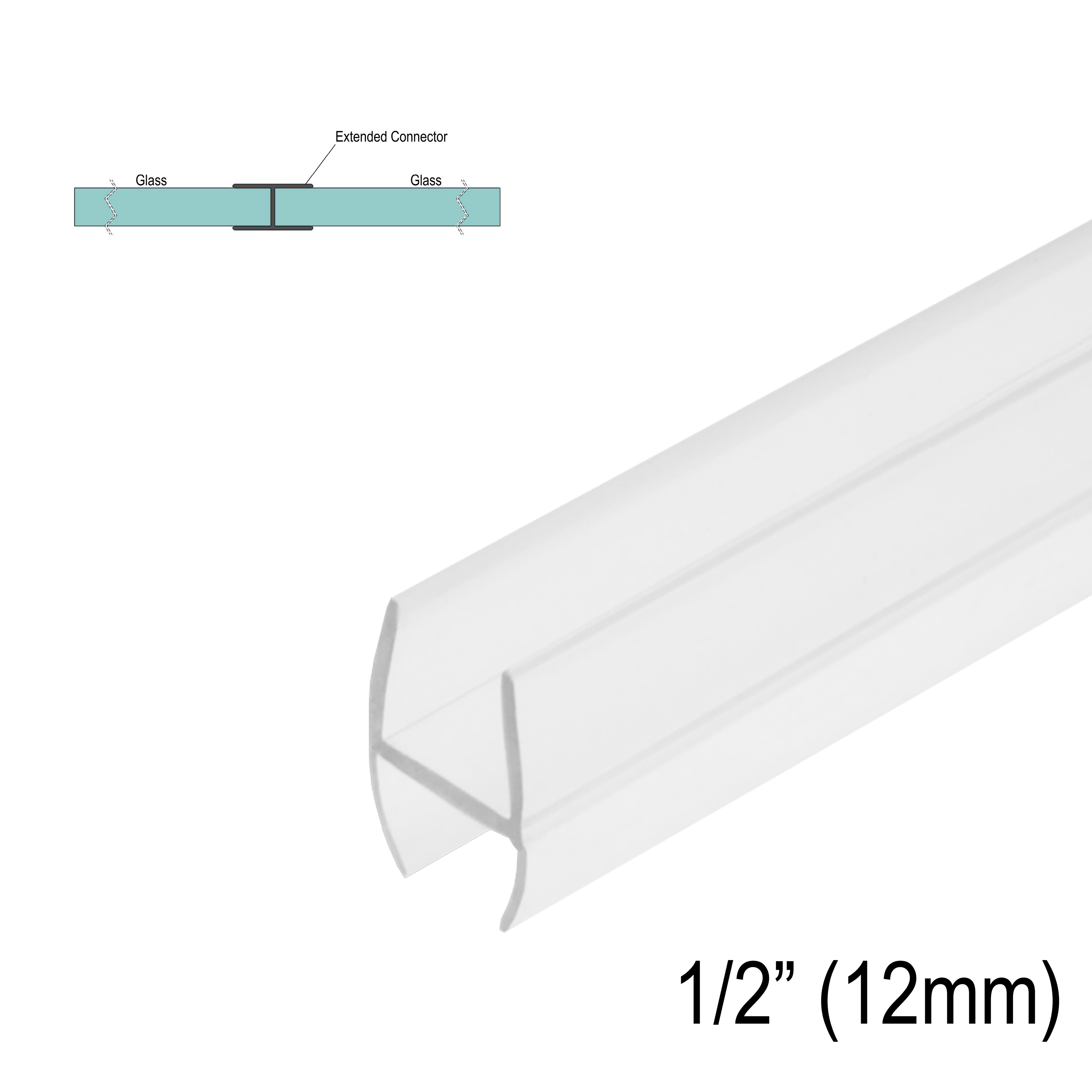 [SWPH12] GGH Shower Sweep - 'H' Seal for 1/2" Glass (95")