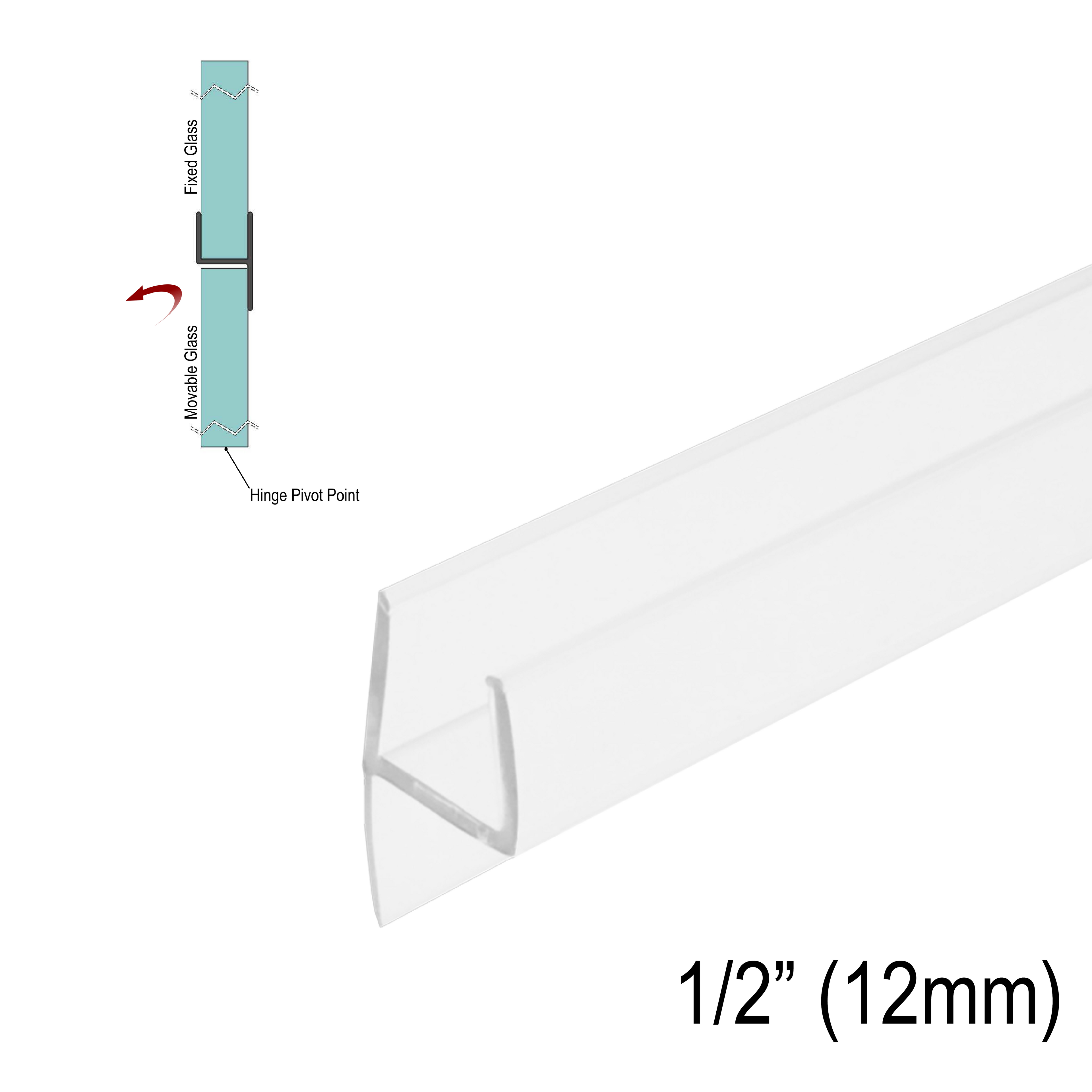 [SWPL12] GGH Shower Sweep - 'L' Seal for 1/2" Glass (95")