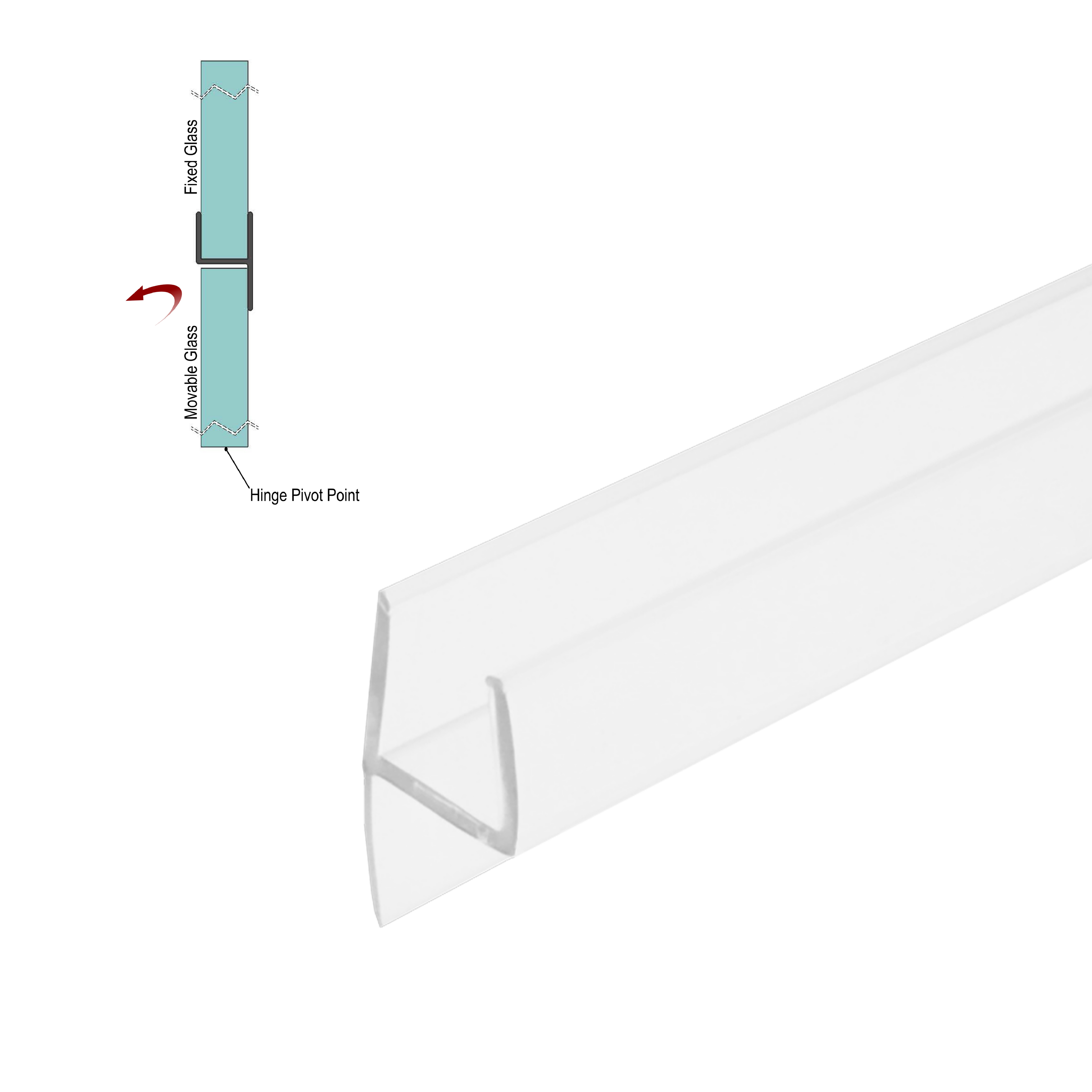 [SWPL] GGH Shower Sweep - 'L' Seal for 3/8" Glass (95")