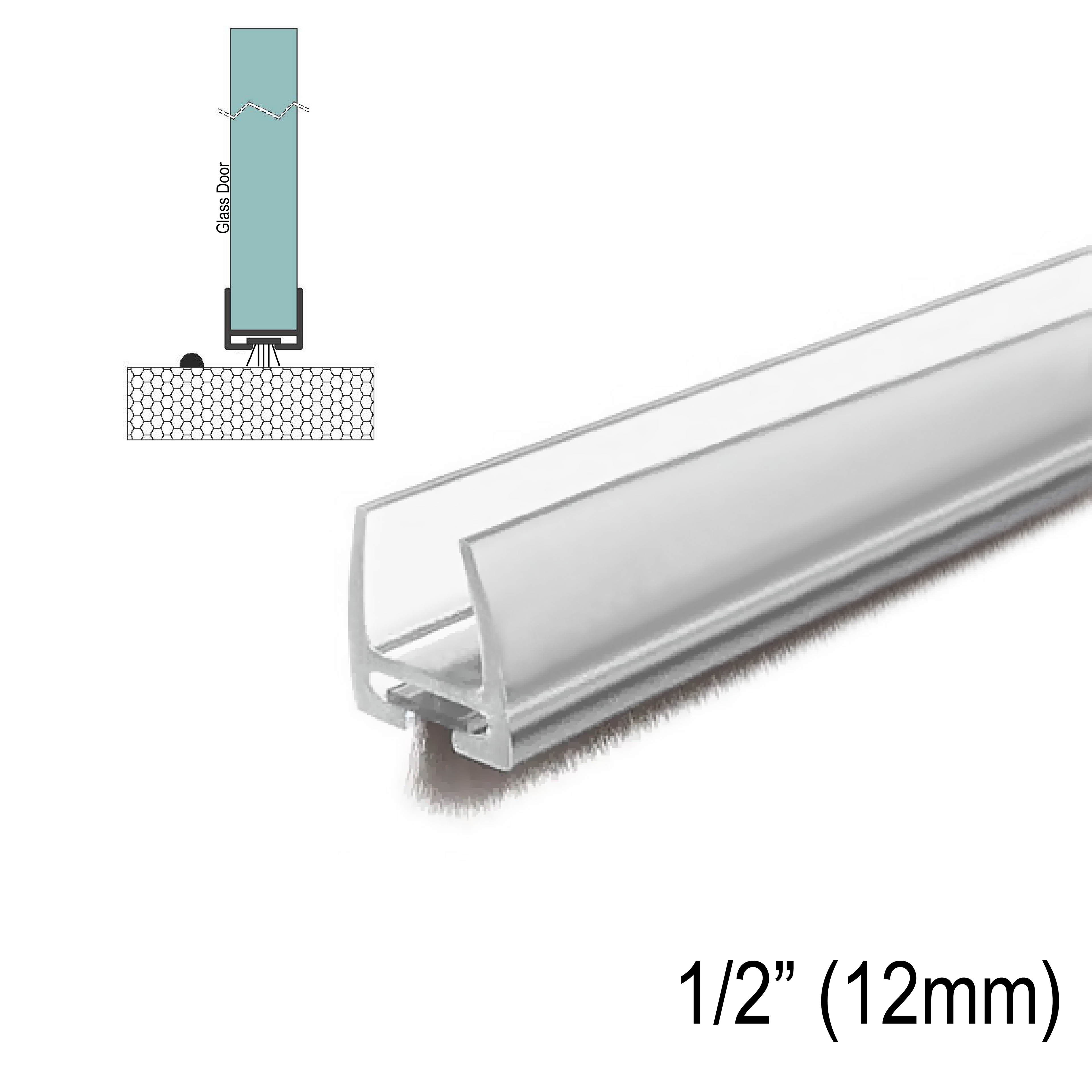 [SWPMWS] GGH Shower Sweep - Weather Strip for 1/2" Glass (95")