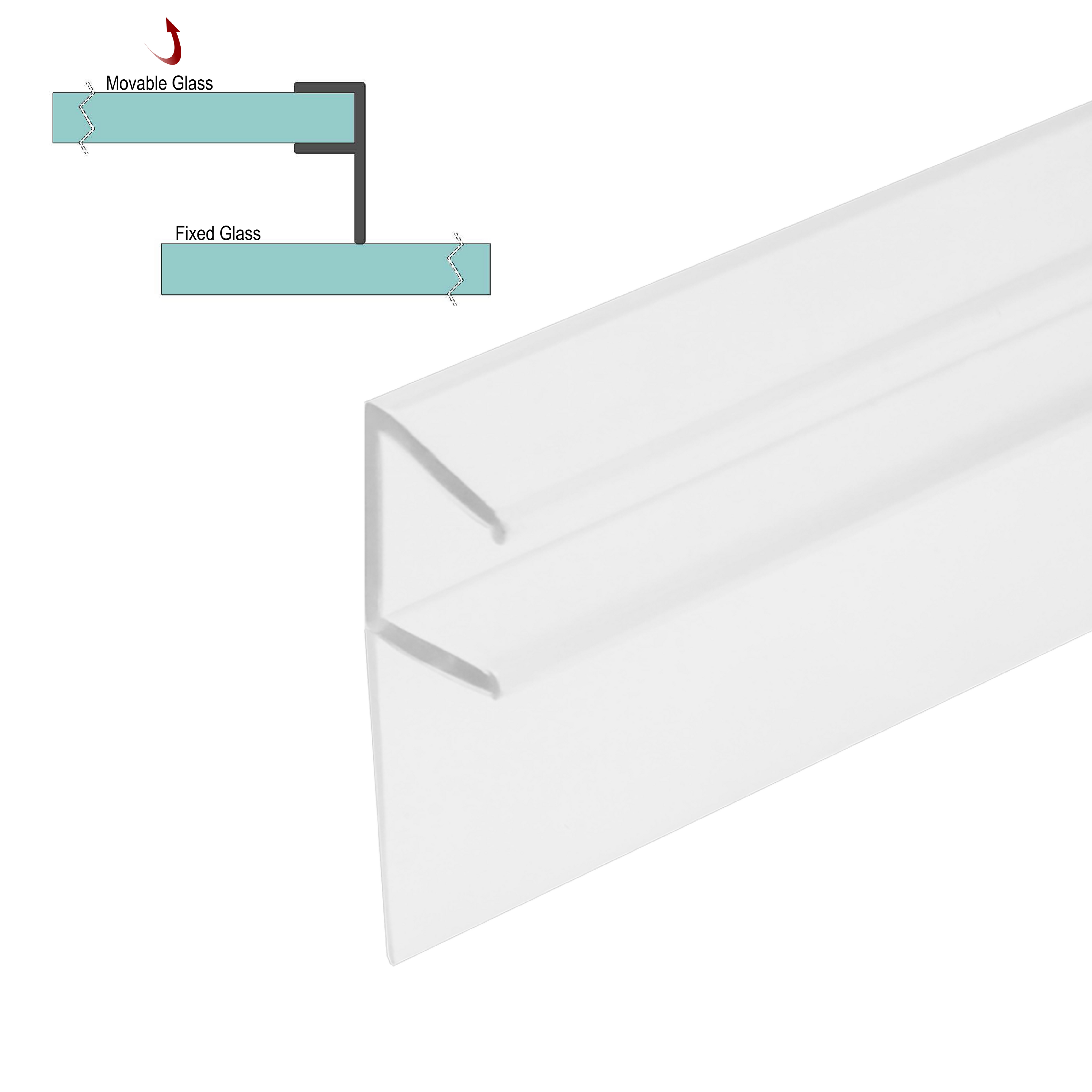 [SWPS] GGH Shower Sweep - Slide Seal for 3/8" Glass (95")