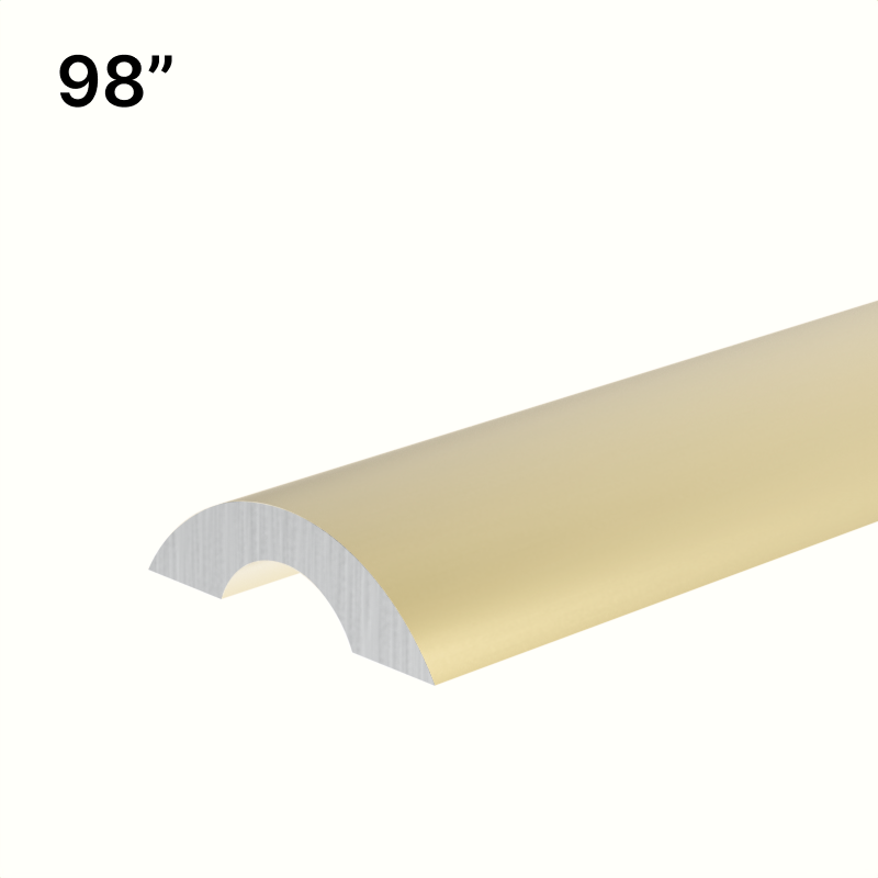 GGH Shower Sliding Door Kits - Threshold - 98" Length - Half-Moon Profile