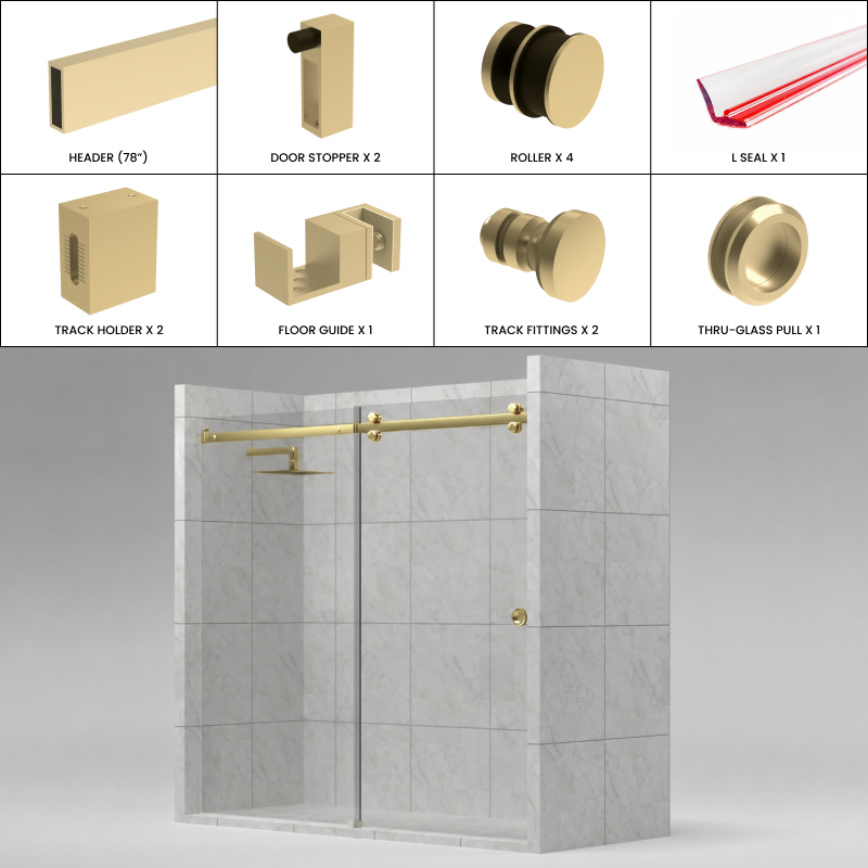 GGH Tranquility Shower Sliding Door Kit - 78"