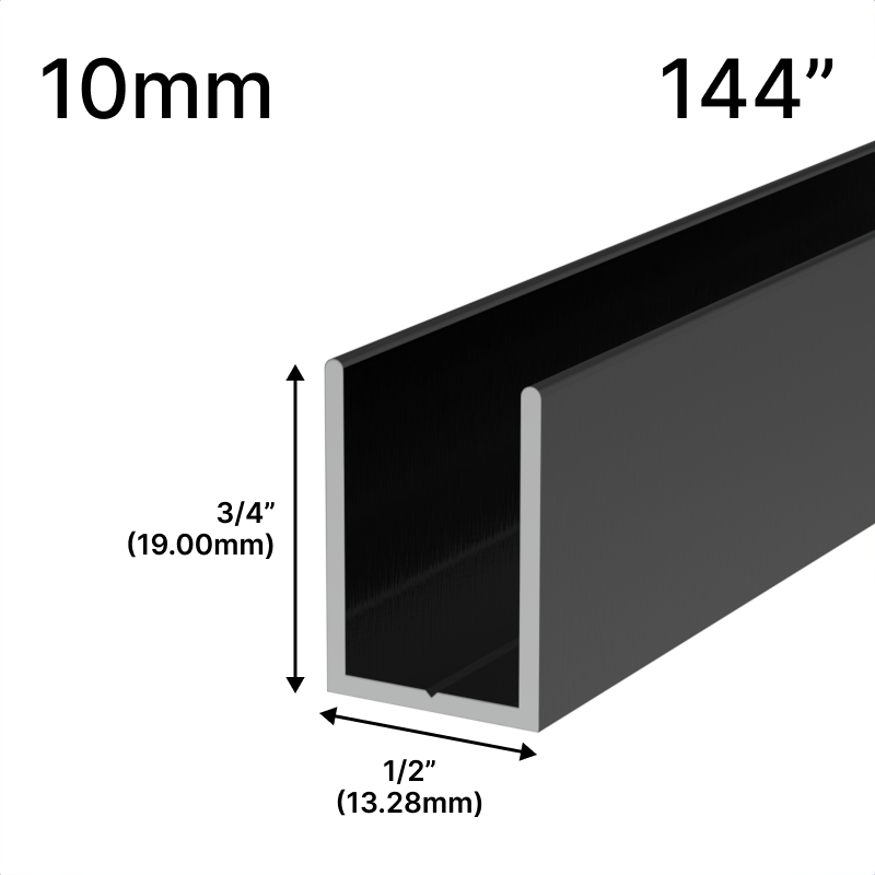 GGH Shower U-Channel - 10mm Glass (144")