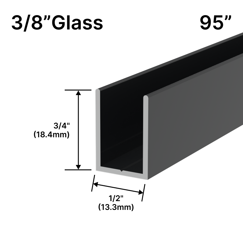 GGH Shower U-Channel - 10mm Glass (95")