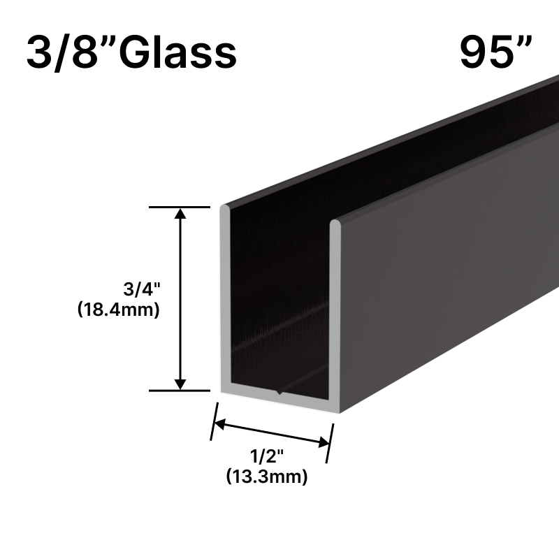GGH Shower U-Channel - 10mm Glass (95")