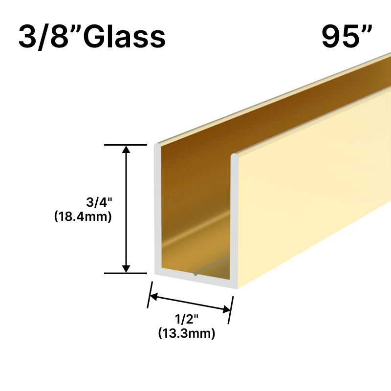 GGH Shower U-Channel - 10mm Glass (95")