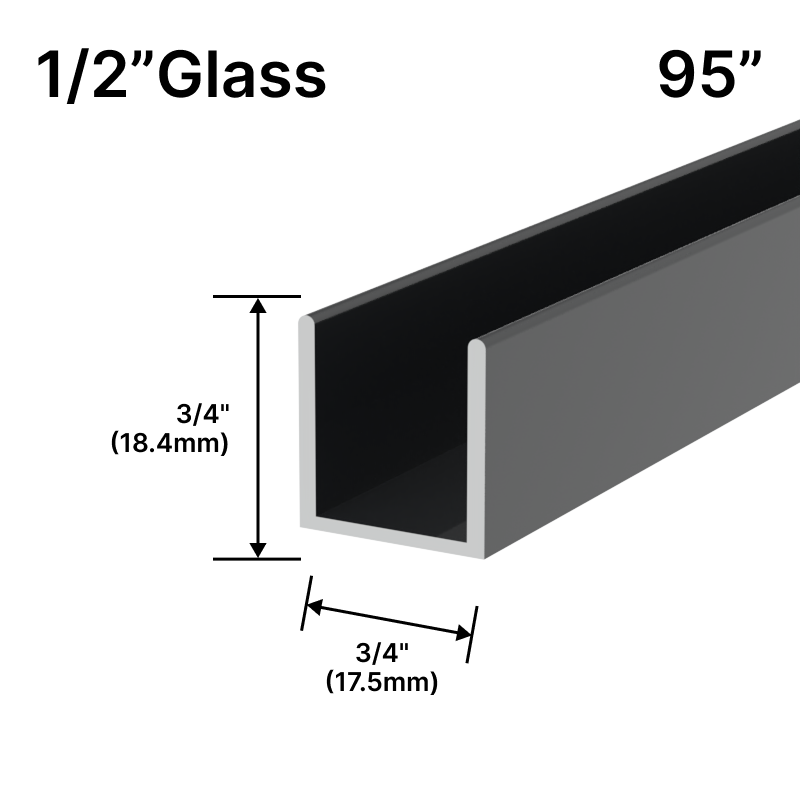 GGH Shower U-Channel - 12mm Glass (95")