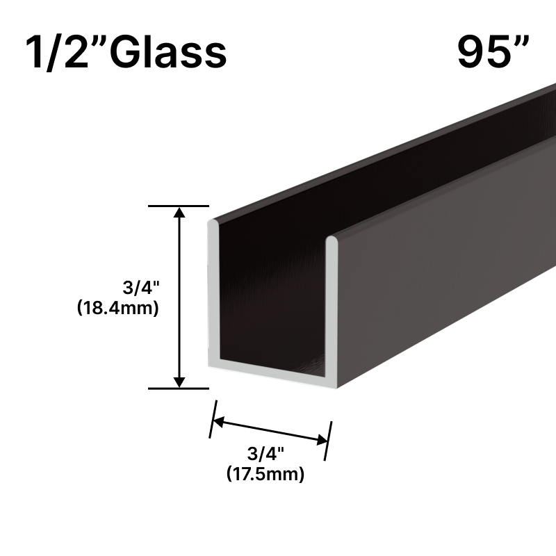 GGH Shower U-Channel - 12mm Glass (95")