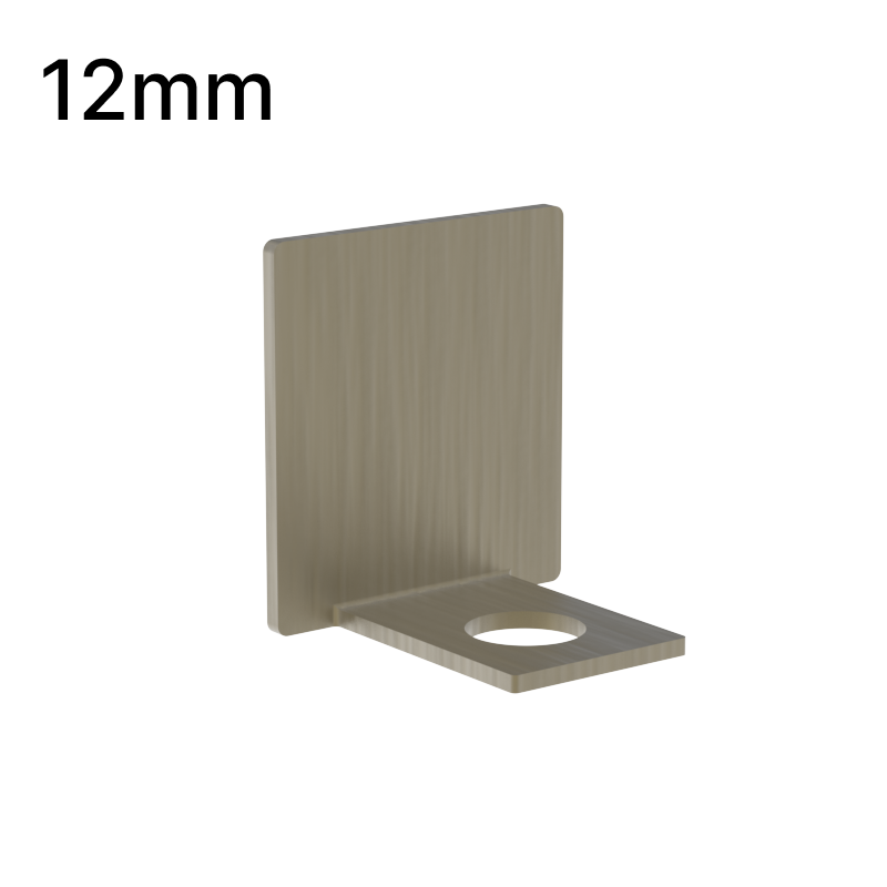 GGH Shower U-Channel - 12mm Glass - End Cap