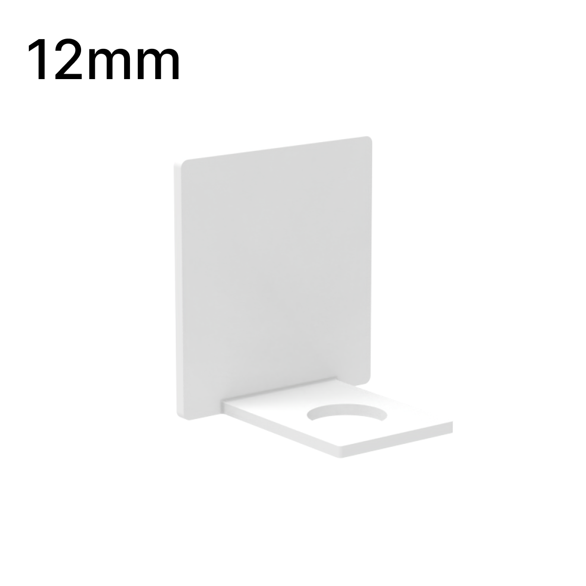 GGH Shower U-Channel - 12mm Glass - End Cap