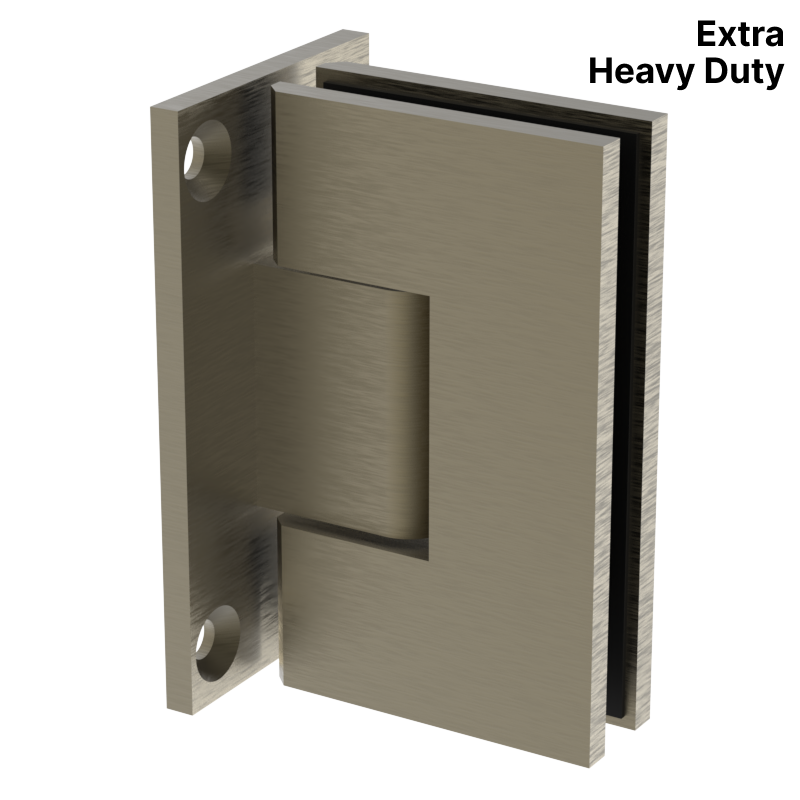 GGH Shower Hinge - Square Extra Heavy Duty - Wall Mount, Full Plate