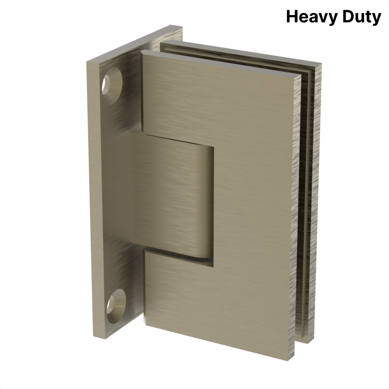 [VIV037] VIVIAN Series GGH Shower Hinge - Square Heavy Duty - Wall Mount, Full Plate