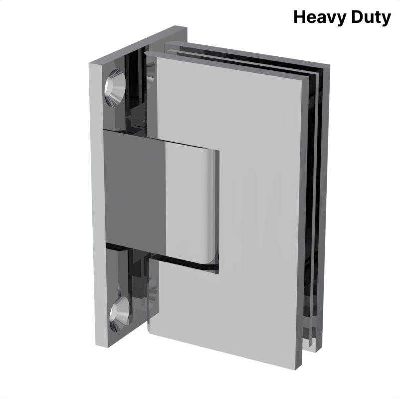 [VIV037] VIVIAN Series GGH Shower Hinge - Square Heavy Duty - Wall Mount, Full Plate