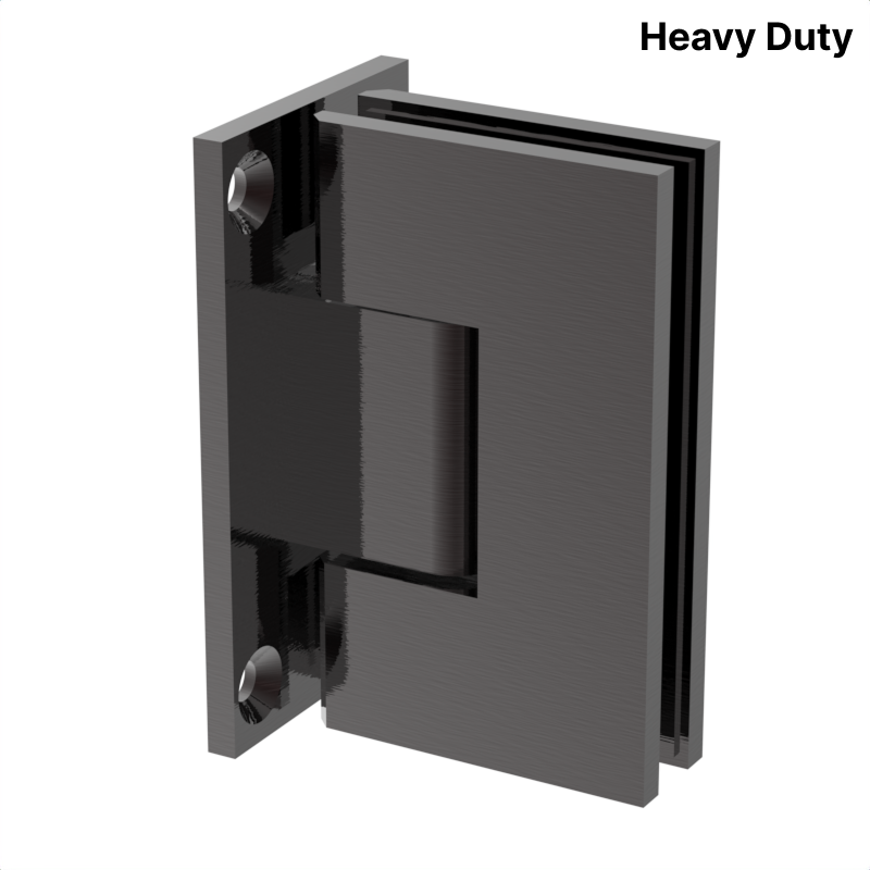 [VIV037] VIVIAN Series GGH Shower Hinge - Square Heavy Duty - Wall Mount, Full Plate