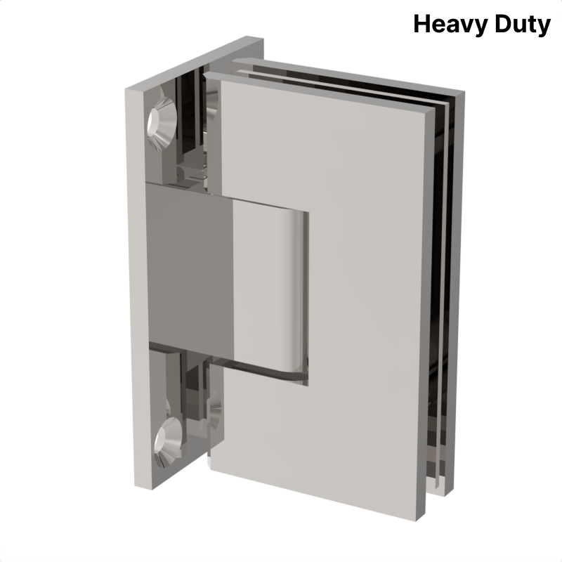 [VIV037] VIVIAN Series GGH Shower Hinge - Square Heavy Duty - Wall Mount, Full Plate