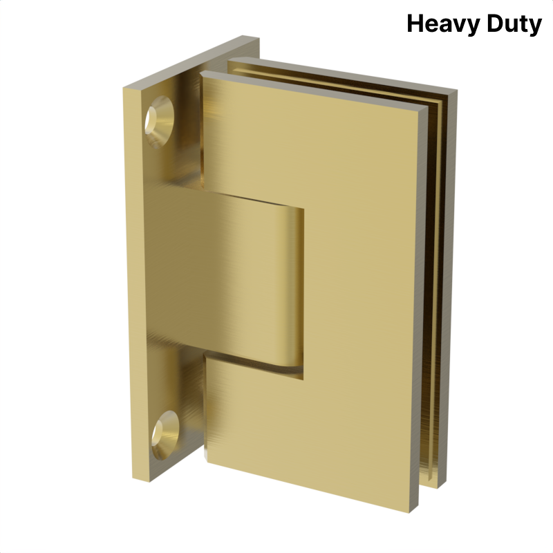 [VIV037] VIVIAN Series GGH Shower Hinge - Square Heavy Duty - Wall Mount, Full Plate