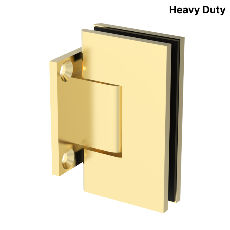 GGH Shower Hinge - Square Heavy Duty - Wall Mount, Short Back Plate