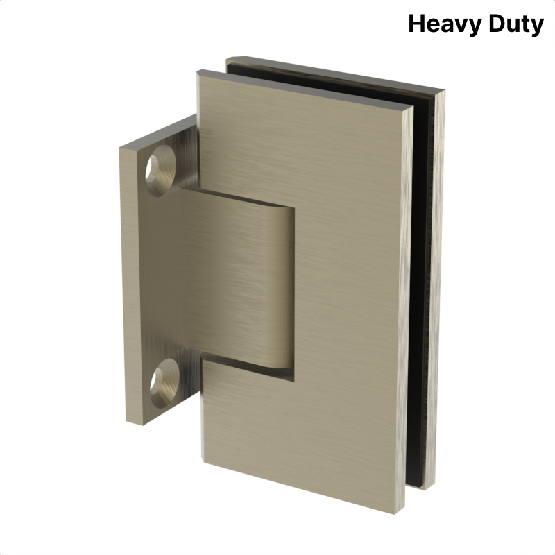 [VIV074] VIVIAN Series GGH Shower Hinge - Square Heavy Duty - Wall Mount, Short Back Plate