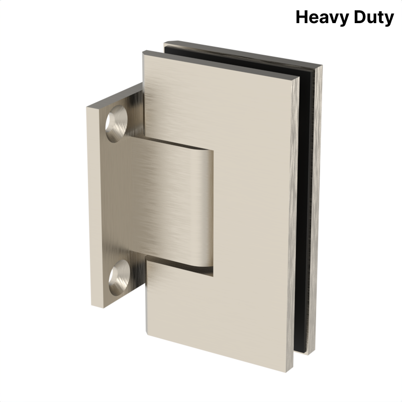 [VIV074] VIVIAN Series GGH Shower Hinge - Square Heavy Duty - Wall Mount, Short Back Plate