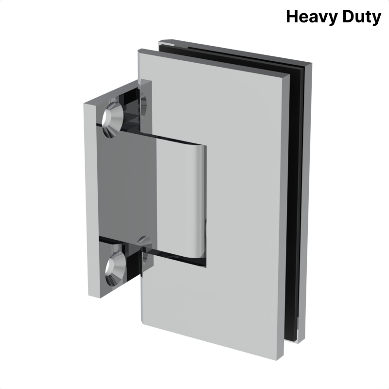[VIV074] VIVIAN Series GGH Shower Hinge - Square Heavy Duty - Wall Mount, Short Back Plate