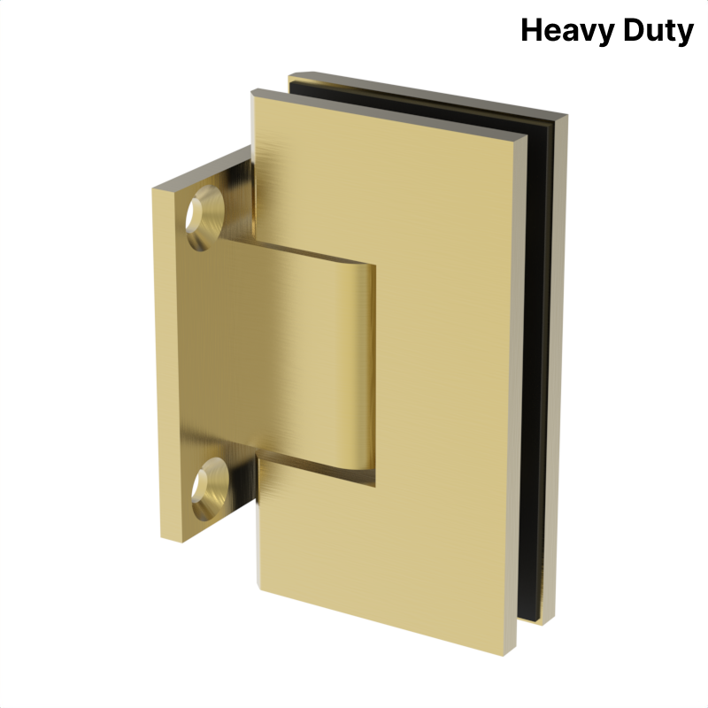 [VIV074] VIVIAN Series GGH Shower Hinge - Square Heavy Duty - Wall Mount, Short Back Plate
