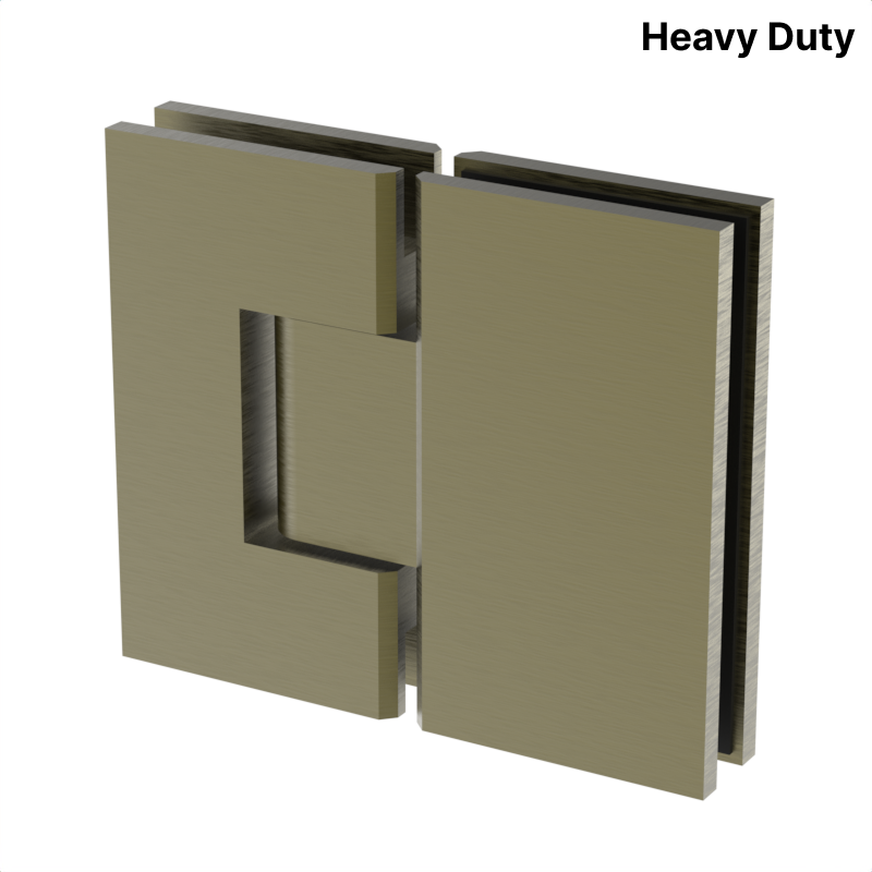 [VIV180] VIVIAN Series GGH Shower Hinge - Square Heavy Duty - Glass Mount 180°