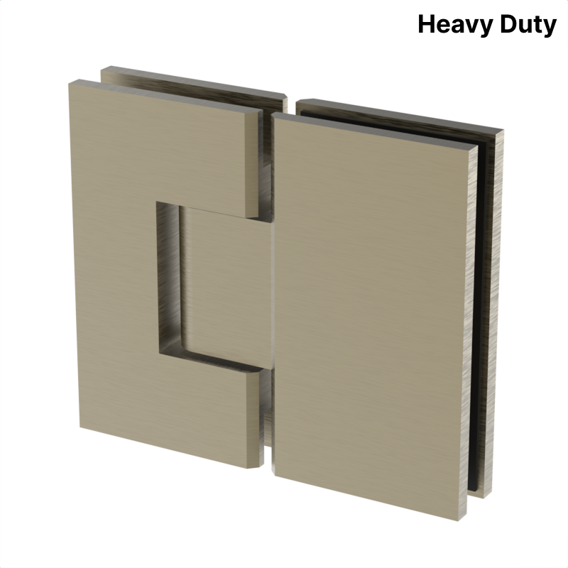 [VIV180] VIVIAN Series GGH Shower Hinge - Square Heavy Duty - Glass Mount 180°