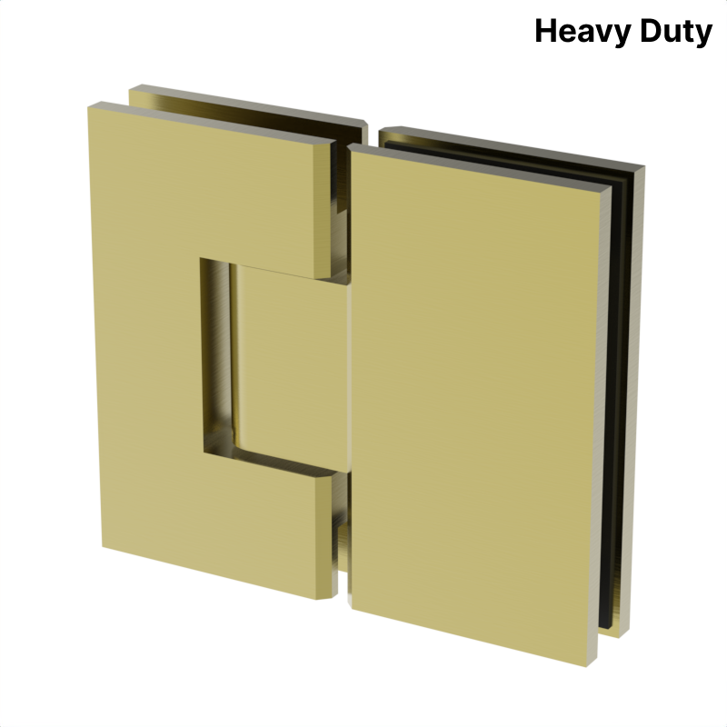 [VIV180] VIVIAN Series GGH Shower Hinge - Square Heavy Duty - Glass Mount 180°