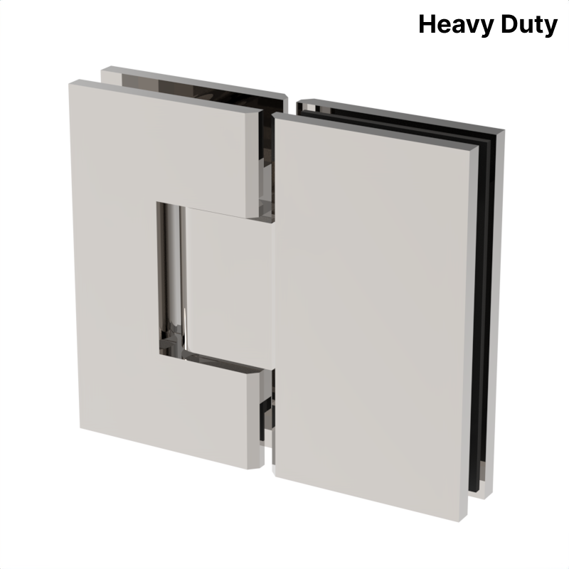 [VIV180] VIVIAN Series GGH Shower Hinge - Square Heavy Duty - Glass Mount 180°