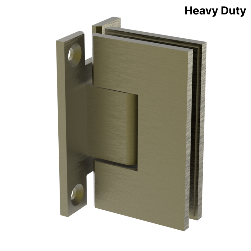 GGH Shower Hinge - Square Heavy Duty - Wall Mount, H Back Plate