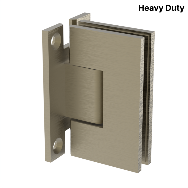 GGH Shower Hinge - Square Heavy Duty - Wall Mount, H Back Plate