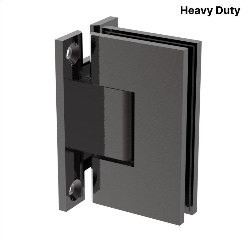 GGH Shower Hinge - Square Heavy Duty - Wall Mount, H Back Plate