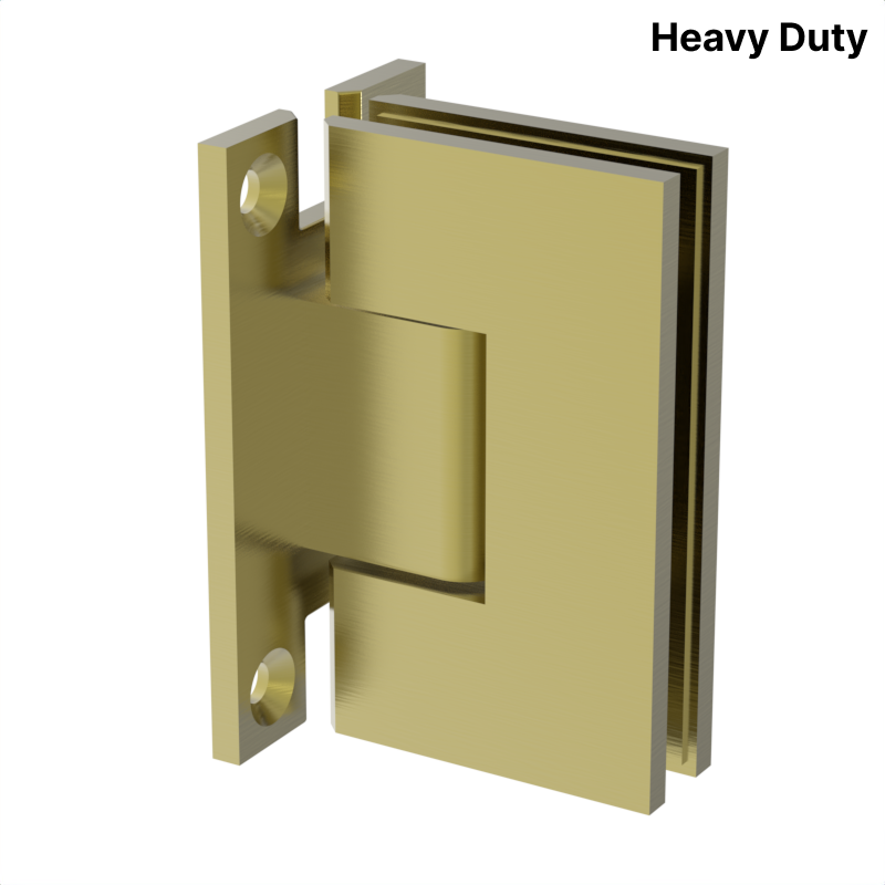 GGH Shower Hinge - Square Heavy Duty - Wall Mount, H Back Plate