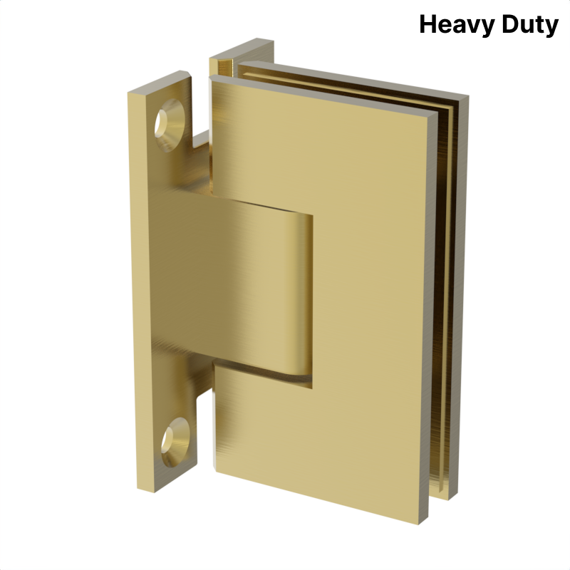 GGH Shower Hinge - Square Heavy Duty - Wall Mount, H Back Plate